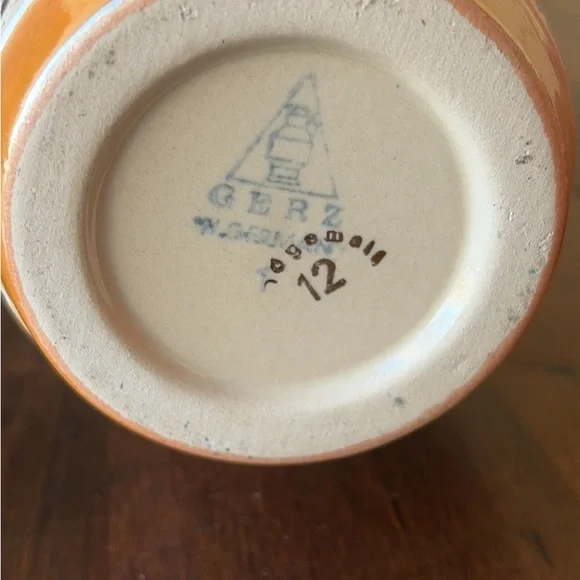 Gerz W. Germany Colorful Ceramic Beer Stein with Lid Man Groping Woman